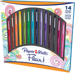 Assorted Colors - Paper Mate Flair Medium Tip Pen Promo Pack 14/Pkg