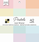 Pastels Solid - DCWV Single-Sided Cardstock Stack 6"X6"