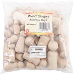 Assorted Shapes & Sizes - Wood People 40/Pkg