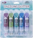 Gems - Tulip Dazzling Glitter Dimensional Fabric Paint 5/Pkg