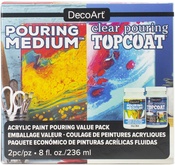 8oz Each - Acrylic Paint Pouring Value Pack 2/Pkg