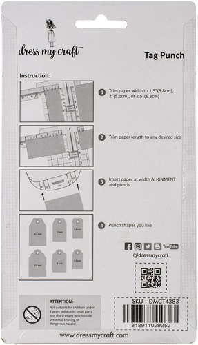 Rectangular Tag Punch | Dmct4383 | Dress My Craft