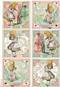 Alice Cards Rice Paper - Stamperia