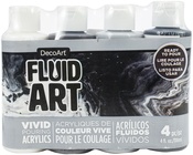 Neutral - DecoArt FluidArt Paint Pouring Value Pack 4/Pkg