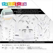 White/Textured - American Crafts Precision Cardstock Pack 80lb 12"X12" 60/Pkg