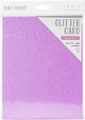 Opulent Orchid - Craft Perfect Glitter Cardstock 8.5"X11" 5/Pkg