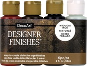 Wrought Iron - DecoArt Designer Finishes Paint Pack 4/Pkg