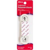 White Allary Polester Elastic .375 Inch x 2 Yard