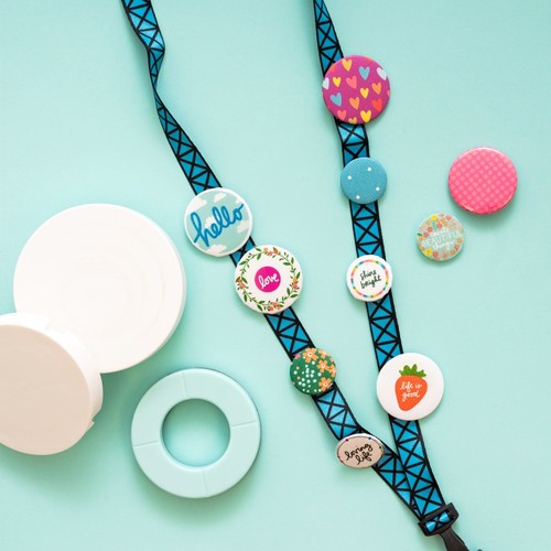  We R Memory Keepers, Button Press Bundle, Includes Button Press,  Small, Medium, Large Press Insert and Cutting Insert, 30 Buttons, 30 Foam  Stickers : Arts, Crafts & Sewing