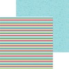 Sno Cone Stripe Paper - Bar-B-Cute - Doodlebug