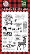 Warm and Cozy Wishes Stamp Set - A Lumberjack Christmas - Echo Park