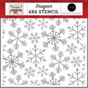 Merry Snowflakes Stencil - Farmhouse Christmas - Carta Bella