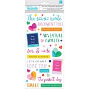 Puffy Phrase Thicker Stickers - Go The Scenic Route