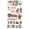 Winter Cottage Chipboard Stickers - Simple Stories