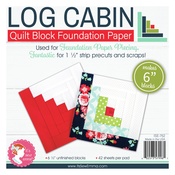6" Log Cabin - It's Sew Emma Quilt Block Foundation Paper