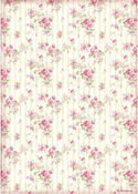 Rose Wallpaper - Sweety Rice Paper Sheet A4 - Stamperia