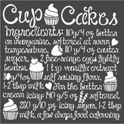 Cupcake Sweety Stencil 7.08 x 7.08 - Stamperia