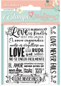 Love Story Love Never Fails Cling Stamp - Stamperia