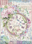 Clock Rice Paper A4 - Hortensia - Stamperia