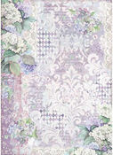 Hortensia Wallpaper Rice Paper A3 - Stamperia