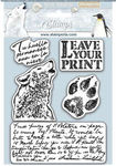 Arctic Antarctic Leave Your Print Cling Rubber Stamp - Stamperia