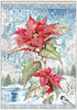 Winter Tales Poinsettia Red Rice Paper - Stamperia