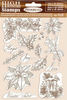 Winter Tales Poinsettia Cling Rubber Stamp - Stamperia