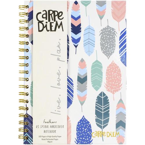 Carpe Diem Feathers Slim Pencil Case