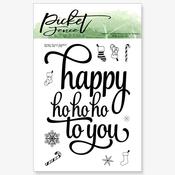 Ho Ho Ho 4 x 4 Stamp Set - Picket Fence Studios