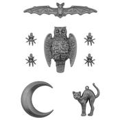 Antique Silver Halloween Idea-Ology Metal Adornments - Tim Holtz