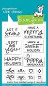 Shutter Card Holiday Sayings Stamps - Lawn Fawn