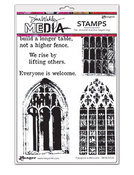 Everyone Is Welcome Cling Stamps 6 x 9 - Ranger - Dina Wakley Media