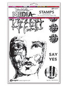 Say Yes Cling Stamps 6 x 9 - Ranger - Dina Wakley Media
