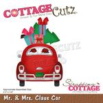 Mr & Mrs Claus Car 2.3"X3.4" Dies - Cottage Cutz
