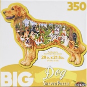 Dog Park - Big Shaped Jigsaw Puzzle 350 Pieces 29"X21.5"