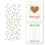 Scattered Hearts-Expressions Of Love Glimmer Hot Foil Plate - Spellbinders