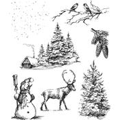Winterscape Cling Stamps  - Tim Holtz