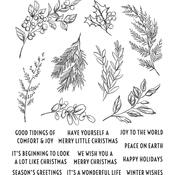 Sketch Greenery Cling Stamp  - Tim Holtz