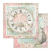 Clock & Cat Paper - Orchids & Cats - Stamperia