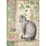 Cat Rice Paper A4 - Orchids & Cats - Stamperia