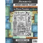 The Traveler News Cling Stamp  - Stamperia