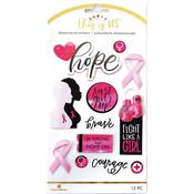 Breast Cancer Embellished Dimensional Stickers - This Is Us - Paper House