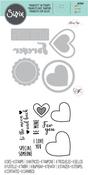 Love Hearts Framelits Die Set w/Stamps - Sizzix