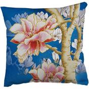 Magnolia On Blue 2 (17.5"X17.5") - Diamond Dotz Diamond Embroidery Pillow Facet Art Kit