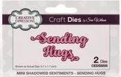 Mini Shadowed Sentiment-Sending Hugs - Creative Expressions Craft Dies By Sue Wilson