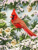 Good Fortune Cardinal - Diamond Dotz Diamond Embroidery Facet Art Kit 14.6"X18.5"