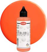 Neon Orange Blob Paint - Viva Decor