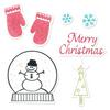 Mittens & Snow Globe Framelits Die Set w/ Stamps - Sizzix