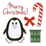Penguin & Candy Cane Framelits Die Set w/ Stamps - Sizzix