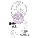 Hello Fall Julie Nutting Doll Stamp - Prima